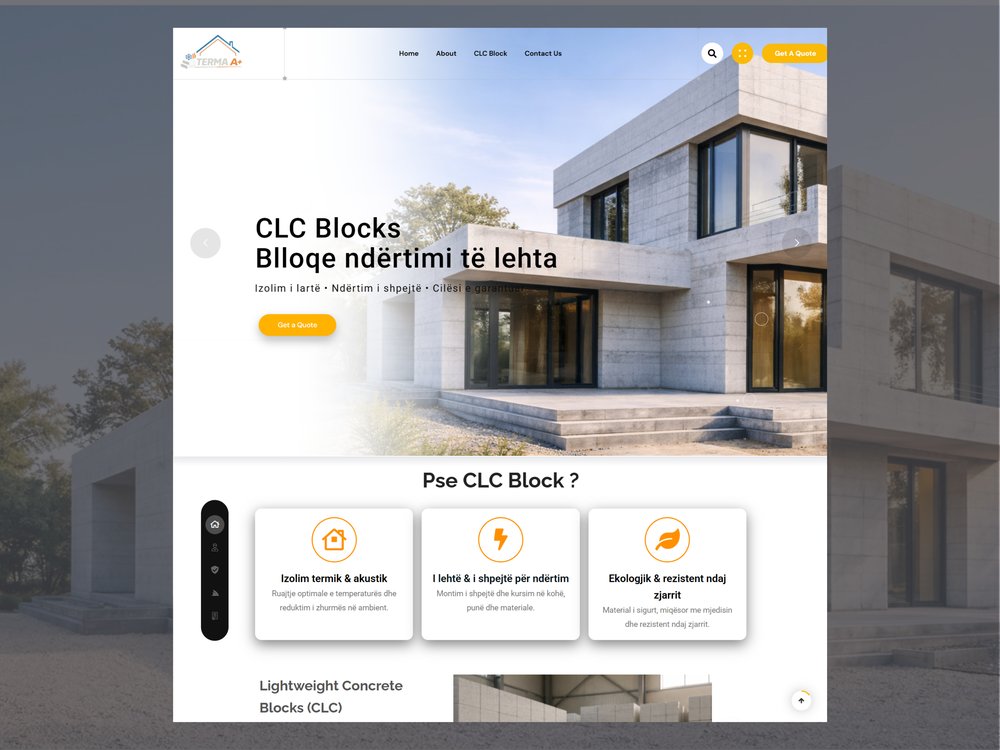 Terma A+ website homepage